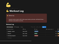 Workout Log — Notion Template